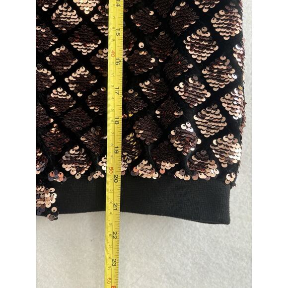 Sequined 70's Jacket Rose Gold Sequin Concert Roller Derby Halloween Costume Y2K - Picture 5 of 5